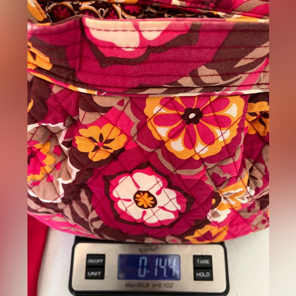 Vera Bradley Carnaby Medium Pink Orange Floral Quilted Shoulder Purse Bag - Picture 13 of 13